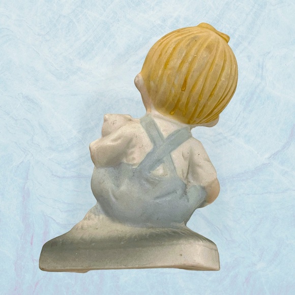 Vintage Darling Little Boy Figurine Holding Puppy - Picture 6 of 8